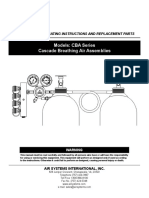 Models: cBA Series Cascade Breathing Air Assemblies: Operating Instructions and Replacement Parts