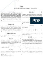 Model For Interpretation and Correlation of Contact Angle Measurements