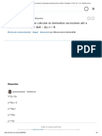 Nos Exercícios Abaixo Calcular As Derivadas Sucessivas Até A Ordem N Indicada y 3x4 - 2x N 5 PDF