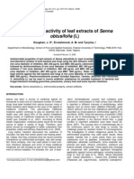 Antimicrobial Activity of Leaf Extracts Of: Senna Obtusifolia (L)