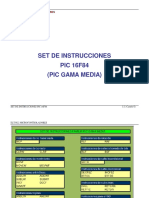 Set de Instrucciones Del Pic 16F84