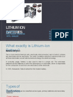 Lithium Ion Batteries: Submitted To Prof. Dinesh Kasdekar Mits, Gwalior Submitted by Prakhar Gupta 0901ME131071