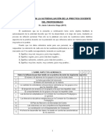 CUESTIONARIO PARA LA AUTOEVALUACION DE LA PRACTICA DOCENTE DEL PROFESORADO Old