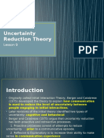 Lesson 7 Uncertainty Reduction Theory