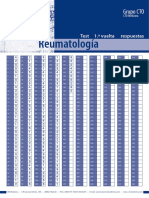 Reumatología: Test 1. Vuelta Respuestas