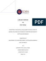 Fyp Title: A Project Report ON