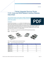 Cisco 4000 Series Integrated Services Router T1/E1 Voice and WAN Network Interface Modules Data Sheet