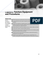 Capillary Puncture Equipment and Procedures: Objectives