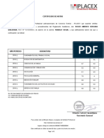 Certificado de Notas: Quilodran