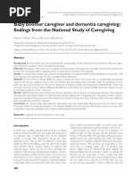 Baby Boomer Caregiver and Dementia Caregiving: Findings From The National Study of Caregiving