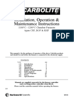 Carbolite CSF BOF RHF Oven Manual