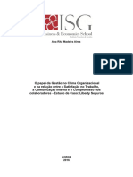 Dissertação - O Papel Da Gestão No Clima Organizacional e A Relação Entre A Satisfação No Trabalho e o Compromisso Dos Colaboradores (Reparado) (Reparado)