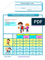 POSSESSIVOS Demonstrativos 4º Ano PDF