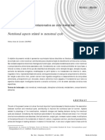 Aspectos Nutricionais Relacionados Ao Ciclo Menstrual