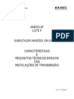 Caracteristicas, Requisito, Tecnico para Inst. Transmissão Se 230-69KV, Dpme2020 PDF