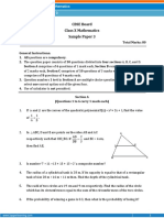 CBSE Board Class X Mathematics Sample Paper 3