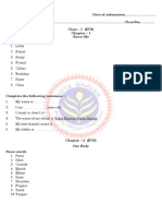 Class 1 EVS Worksheet PDF