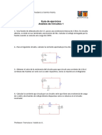 Guia de Ejercicios Analisis de Circuitos PDF