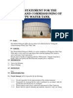 Method Statement For The Testing and Commissioning of Panel Type Water Tank