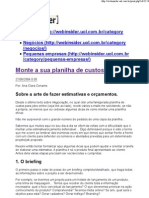 Planilha Orçamento Website