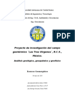 Proyecto de Investigación Del Campo Geotérmico Las Tres Vírgenes B.C.S. México