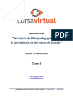 Clase 1 - Psicopedagogía Laboral - Cursa Virtual