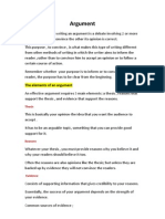 Argument: The Elements of An Argument