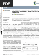 Fast and Simple Transesterification of Epoxidized PDF