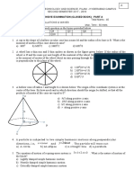 Comprehensive Examination (Closed Book) - Part A