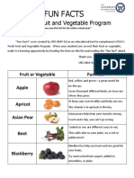 Fun Facts: Fresh Fruit and Vegetable Program