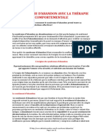 LE SYNDROME D ABANDON AVEC LA THERAPIE COMPORTEMENTALE (11 Pages - 184 Ko)