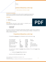 Prepositions Followed by Verbs