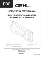 Operator'S & Parts Manual Gehl Ct-Series To John Deere Adapter Hitch Assembly