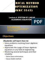 Lecture 4 - Linear Algebraic Equation - Updated PDF