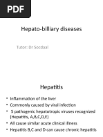 Hepato-Billiary Diseases: Tutor: DR Socdaal