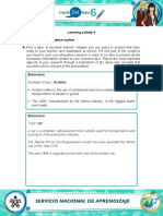 Learning Activity 4 Evidence: My Presentation Outline A. Find A Topic of Personal Interest. Imagine You Are Going To Present That Topic