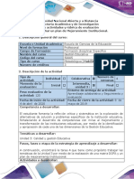 Guía de Actividades y Rúbrica de Evaluación - Tarea 4-Diseñar Un Plan de Mejoramiento Institucional.