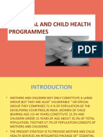 Maternal and Child Health Programmes