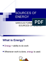 Sources of Energy