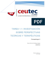 Tarea 1.1 Investigación Sobre Perspectivas Teóricas y Terapéuticas