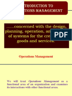 Introduction To Operations Management