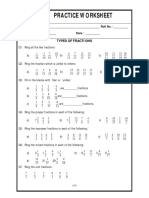 Types of Fractions PDF