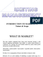 Introduction To Marketing Nature & Scope