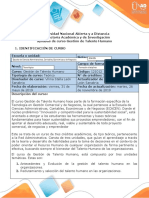 Syllabus Del Curso Gestión de Talento Humano