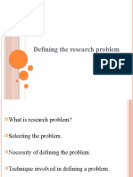 Defining The Research Problem