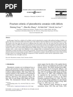 Fracture Criteria of Piezoelectric Ceramics With Defects: Daining Fang, Zhen-Ke Zhang, Ai Kah Soh, Kwok Lun Lee