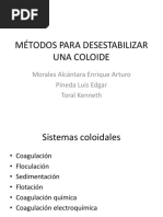 Metodos para Desestabilizar Una Coloide