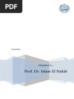 Prof. Dr. Islam El Nakib: Submitted To