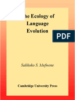 (Cambridge Approaches To Language Contact) Salikoko S. Mufwene - The Ecology of Language Evolution-Cambridge University Press (2001) PDF