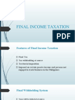 Final Income Taxation